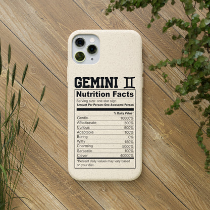 Gemini Ingredients Biodegradable Phone Case