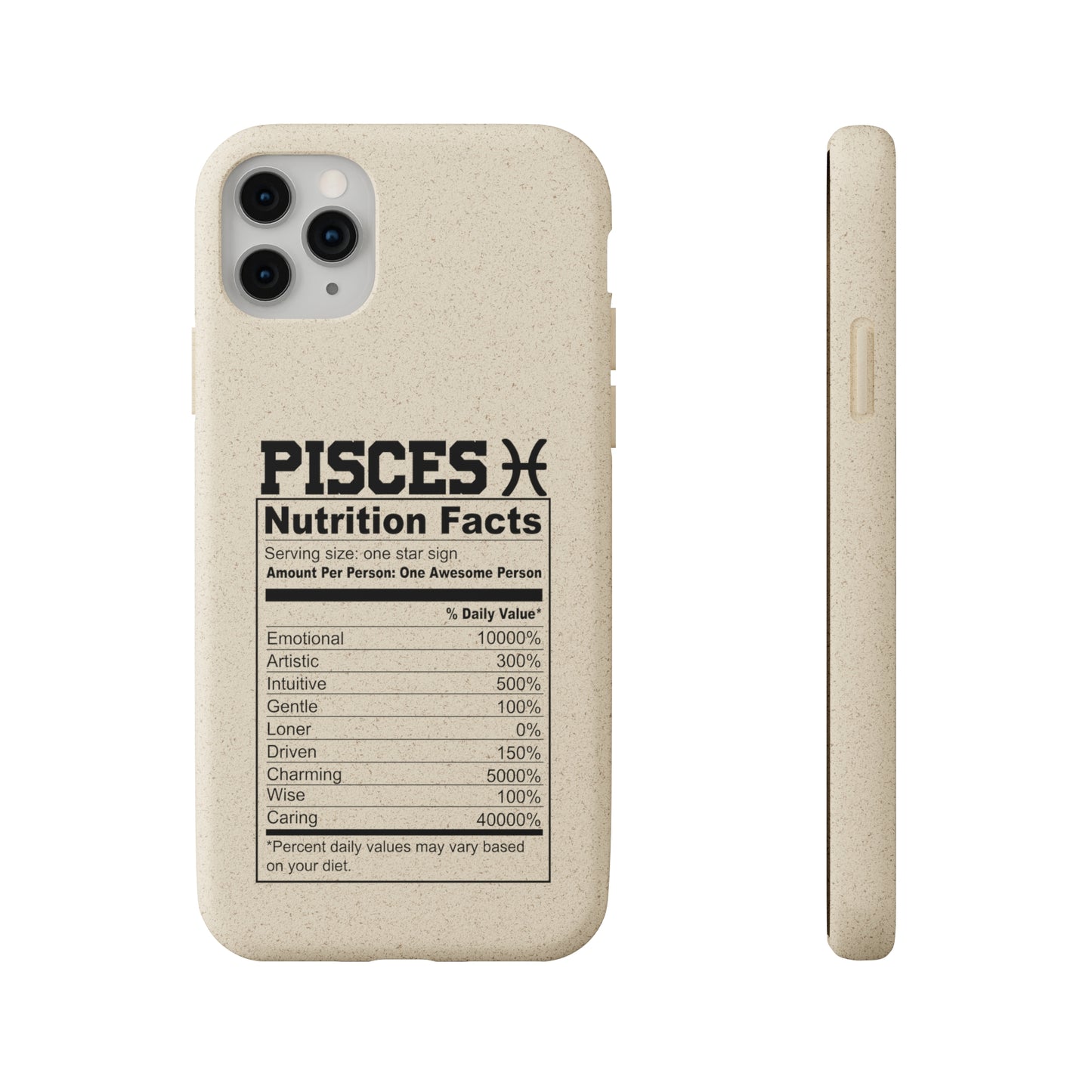 Pisces Ingredients Biodegradable Phone Case