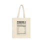 Pisces Ingredients - Canvas Tote Bag  Eco-Friendly