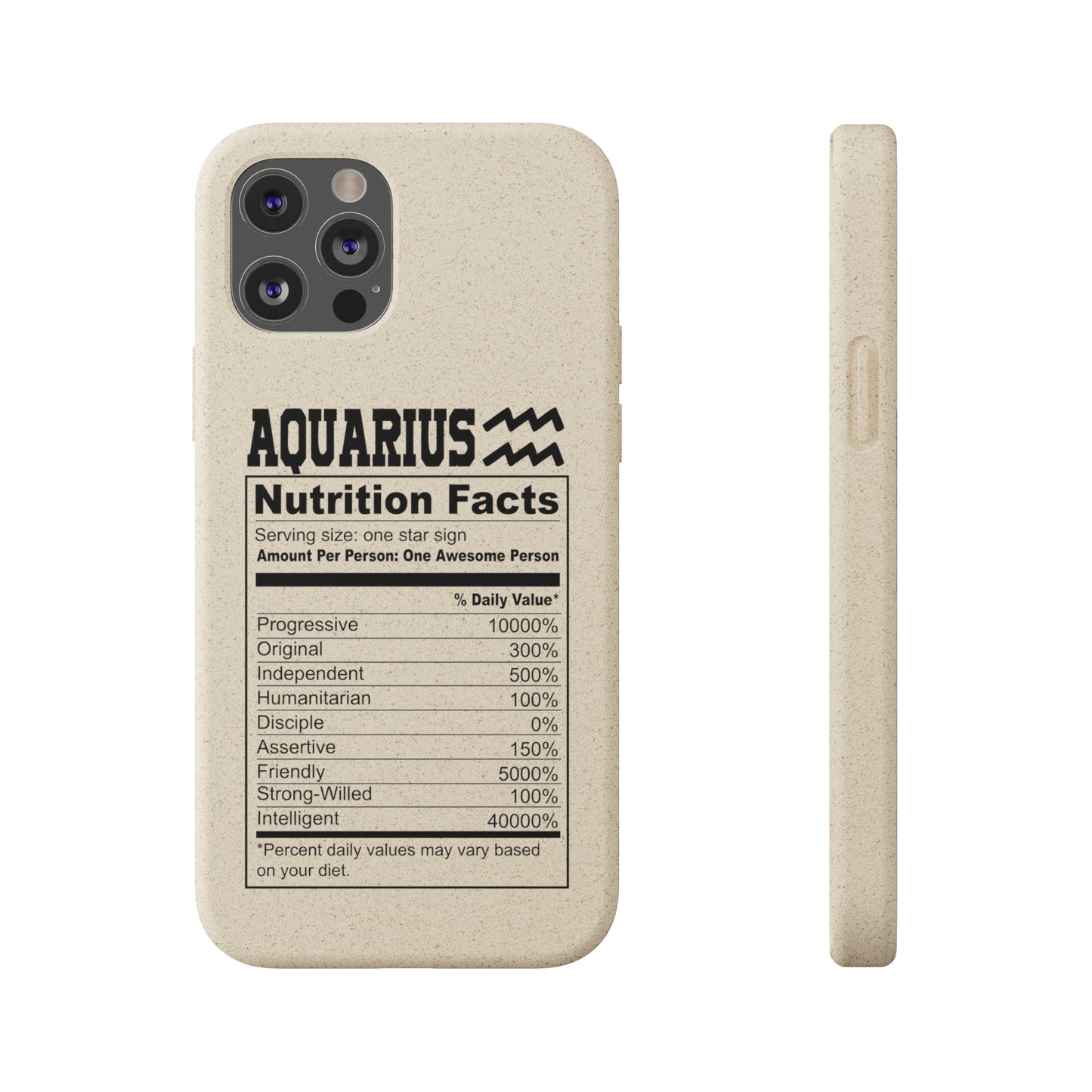 Aquarius Ingredients Biodegradable Phone Case