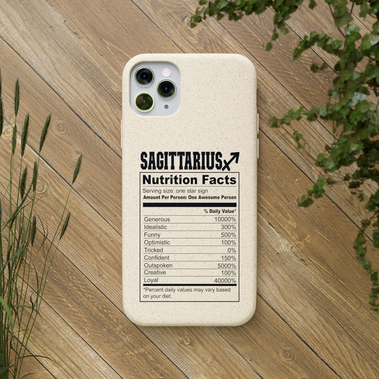 Zodiac Ingredients Biodegradable Phone Case