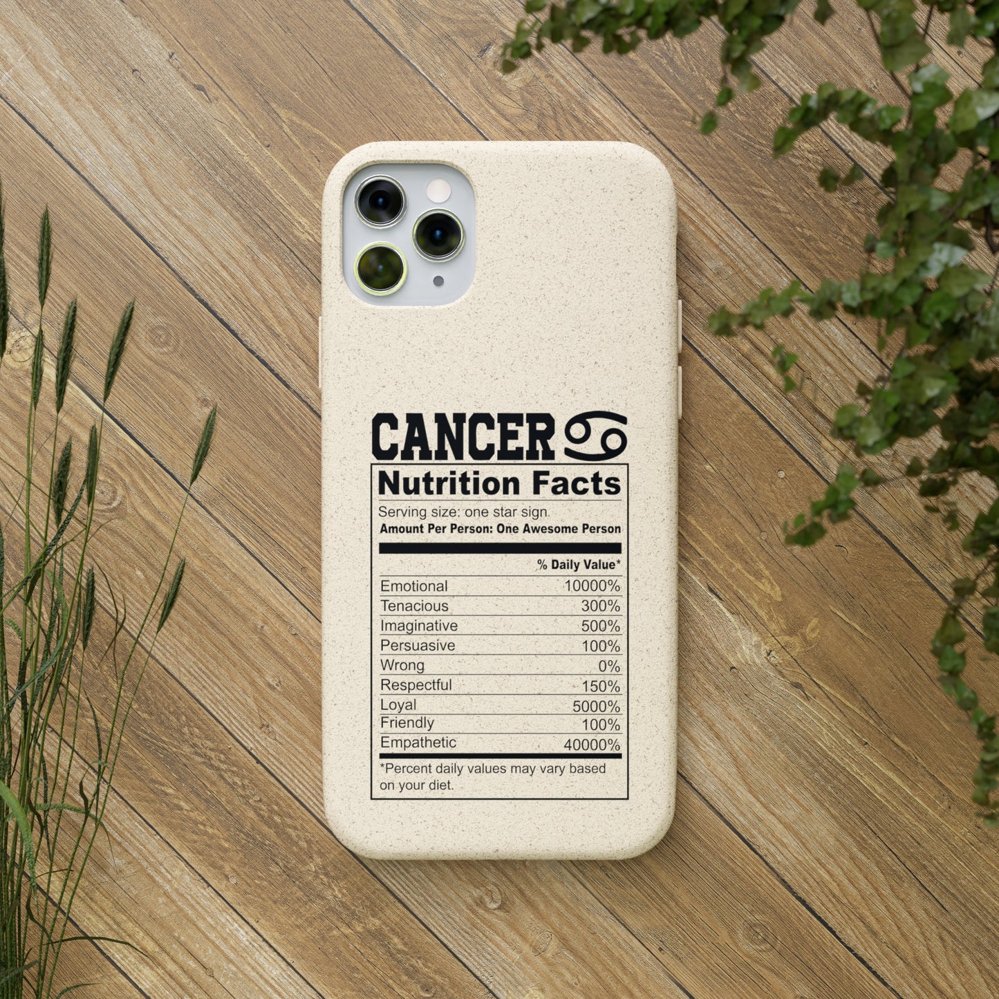 Zodiac Ingredients Biodegradable Phone Case