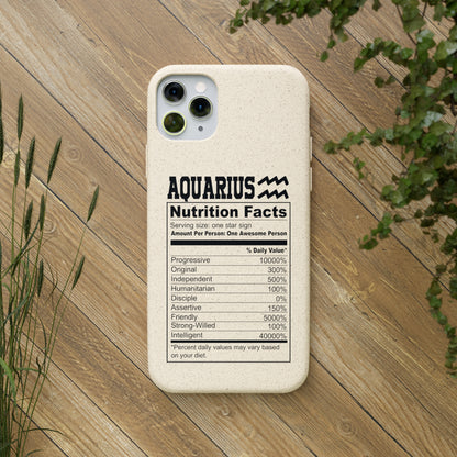 Aquarius Ingredients Biodegradable Phone Case