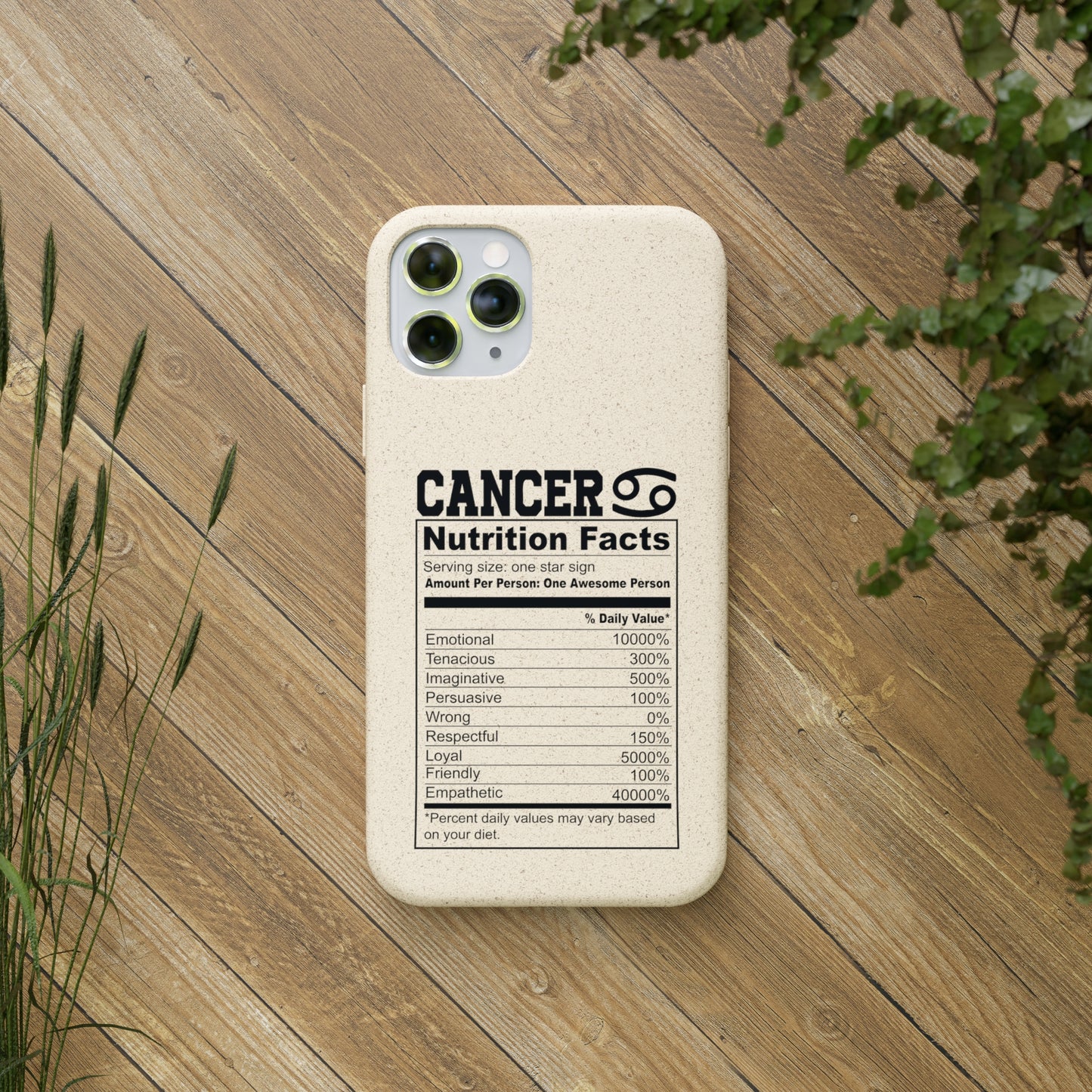 Zodiac Ingredients Biodegradable Phone Case