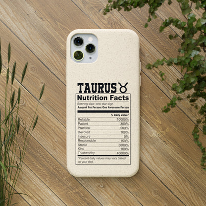 Taurus Ingredients Biodegradable Phone Case