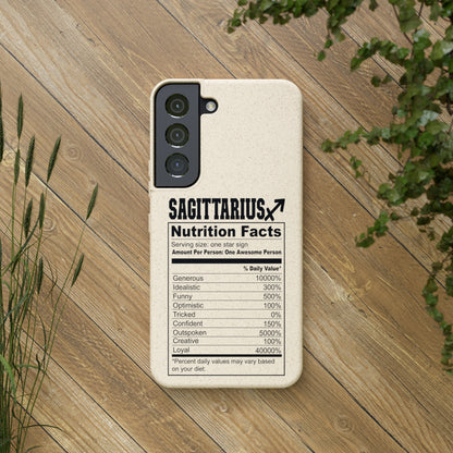 Sagittarius Ingredients Biodegradable Phone Case