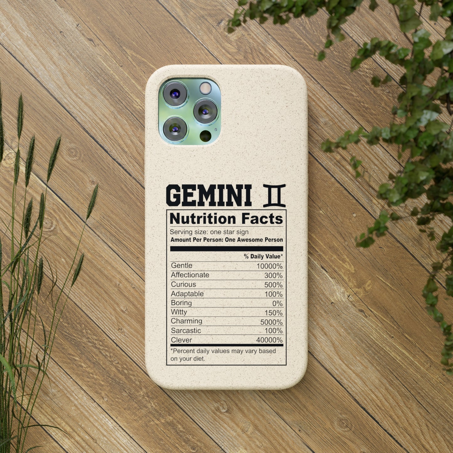 Gemini Ingredients Biodegradable Phone Case