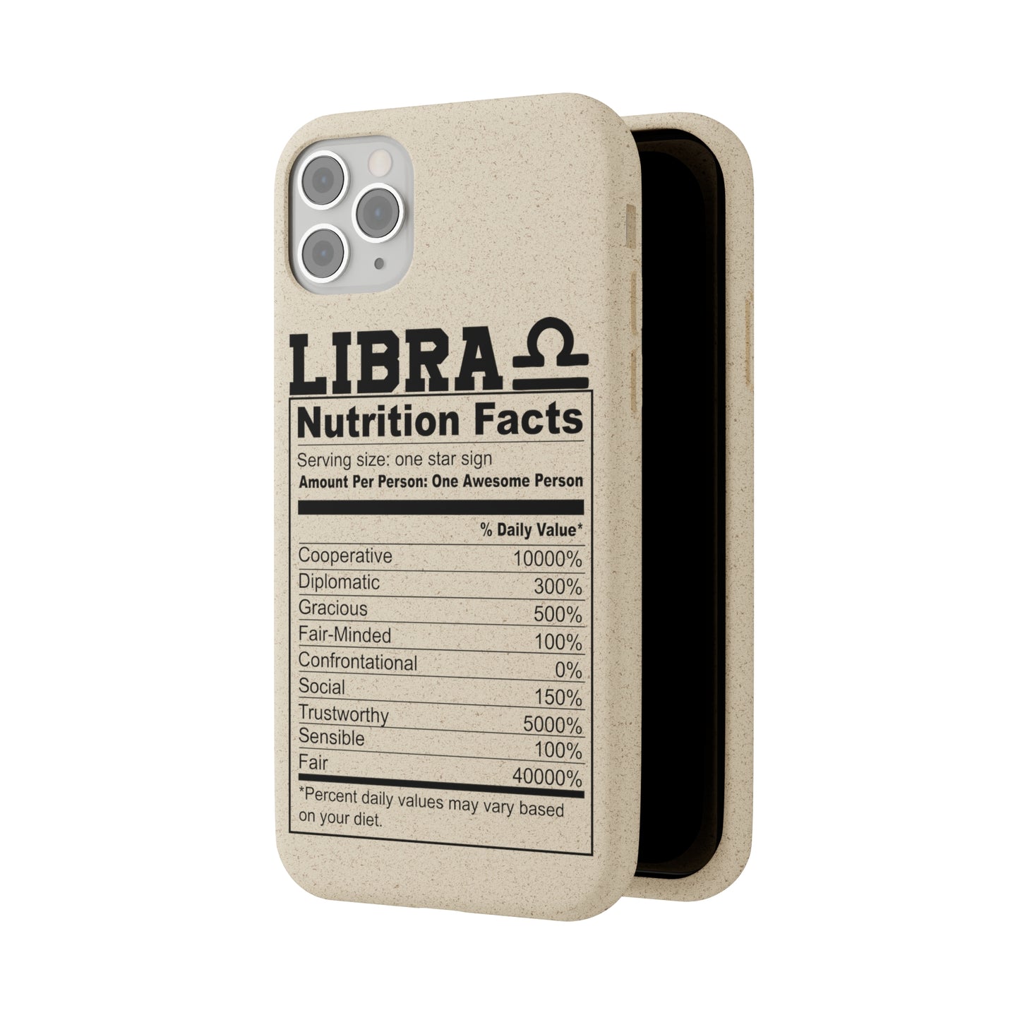 Libra Ingredients Biodegradable Phone Case