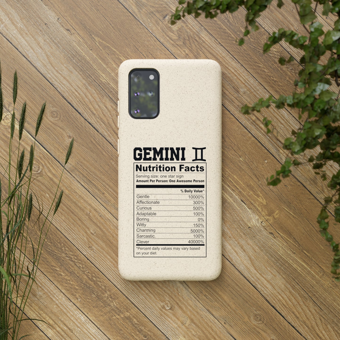 Gemini Ingredients Biodegradable Phone Case