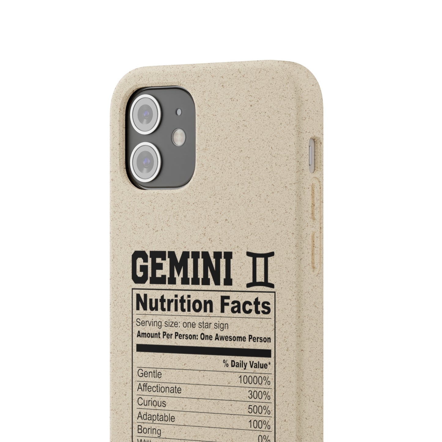 Gemini Ingredients Biodegradable Phone Case