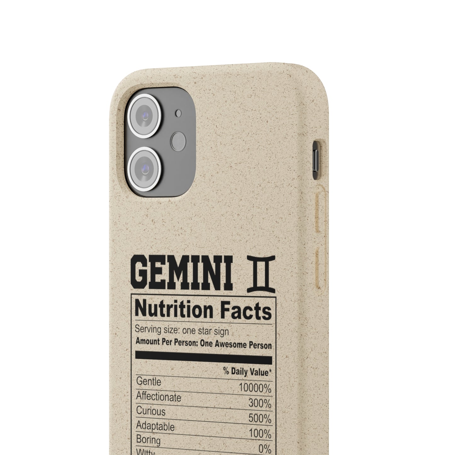 Gemini Ingredients Biodegradable Phone Case