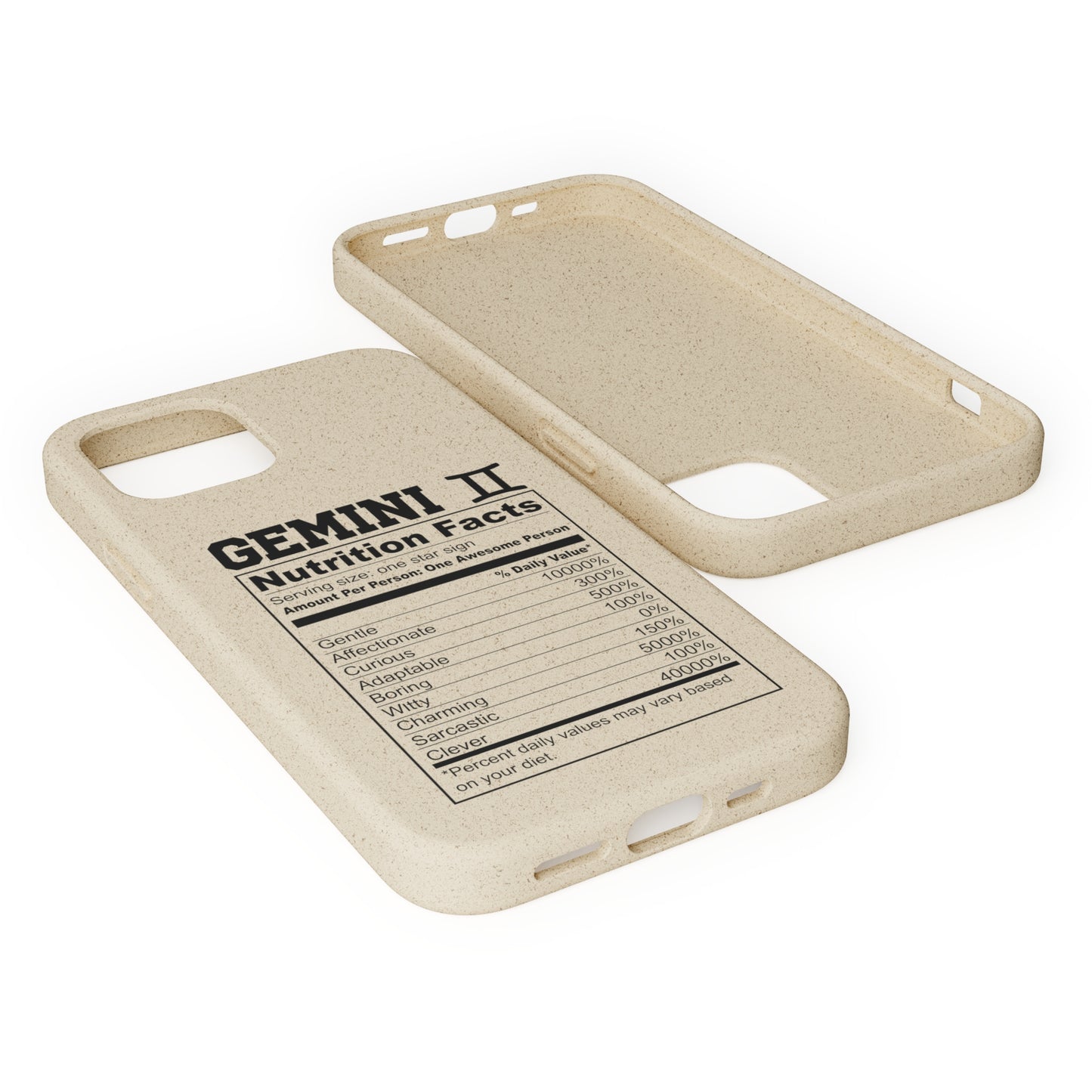 Gemini Ingredients Biodegradable Phone Case