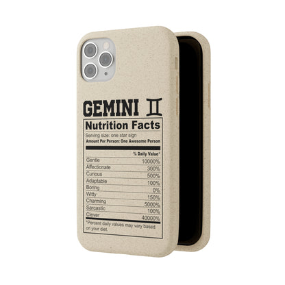 Gemini Ingredients Biodegradable Phone Case