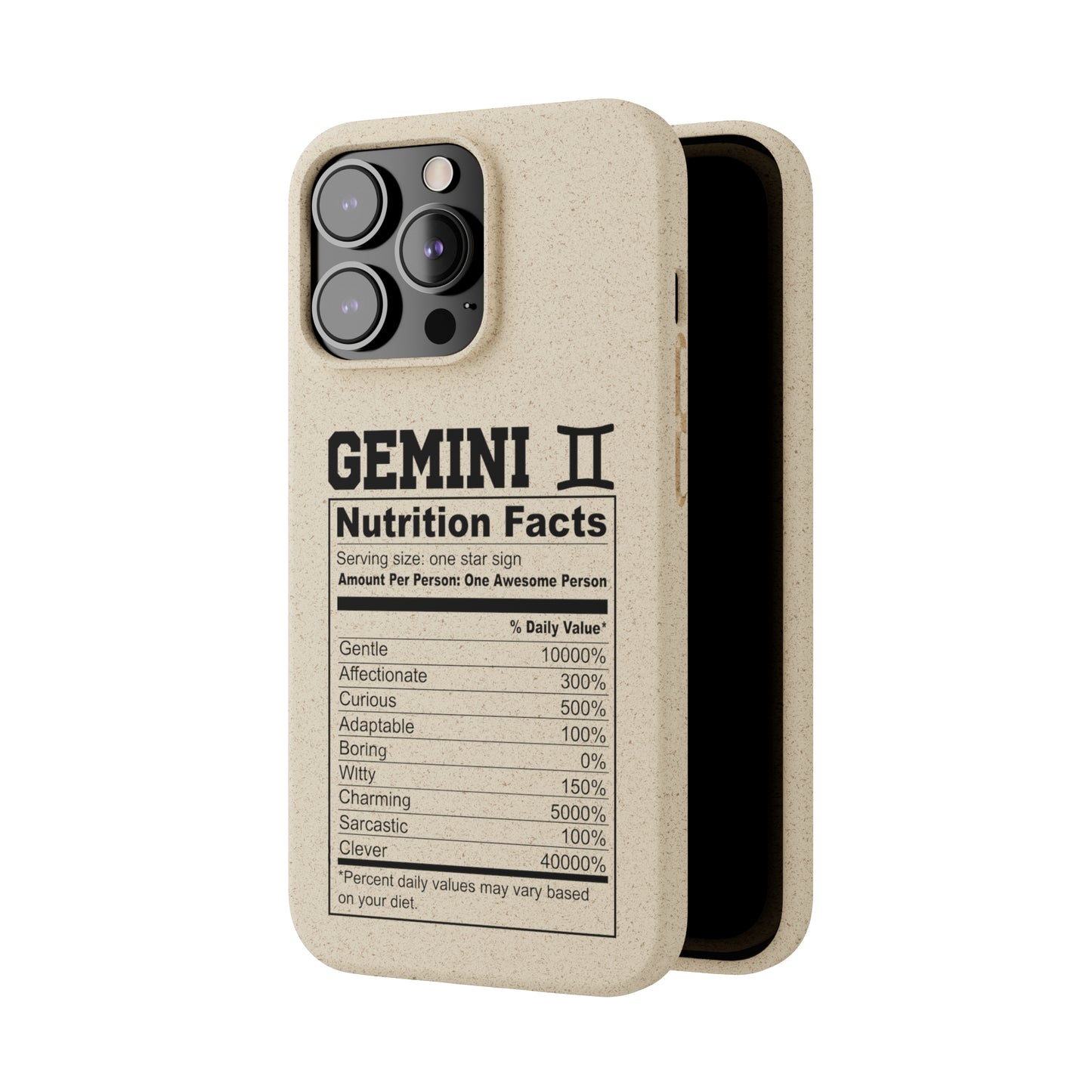 Gemini Ingredients Biodegradable Phone Case