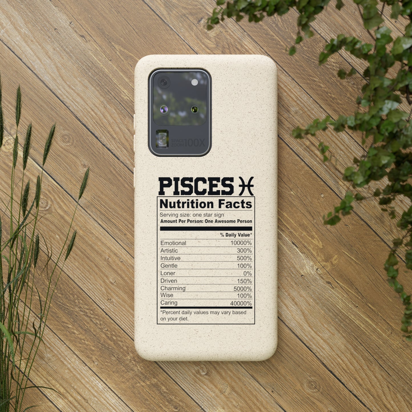 Pisces Ingredients Biodegradable Phone Case