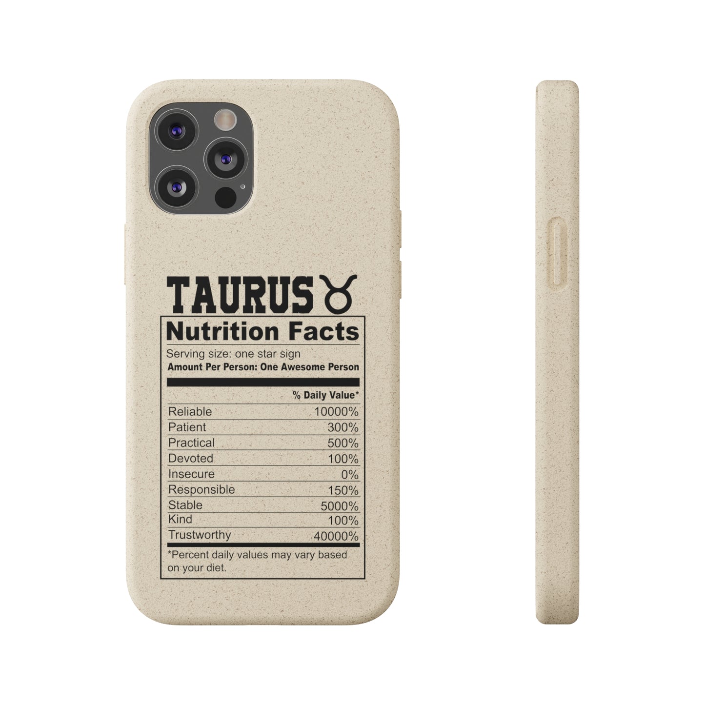 Taurus Ingredients Biodegradable Phone Case