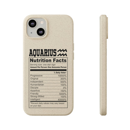 Aquarius Ingredients Biodegradable Phone Case