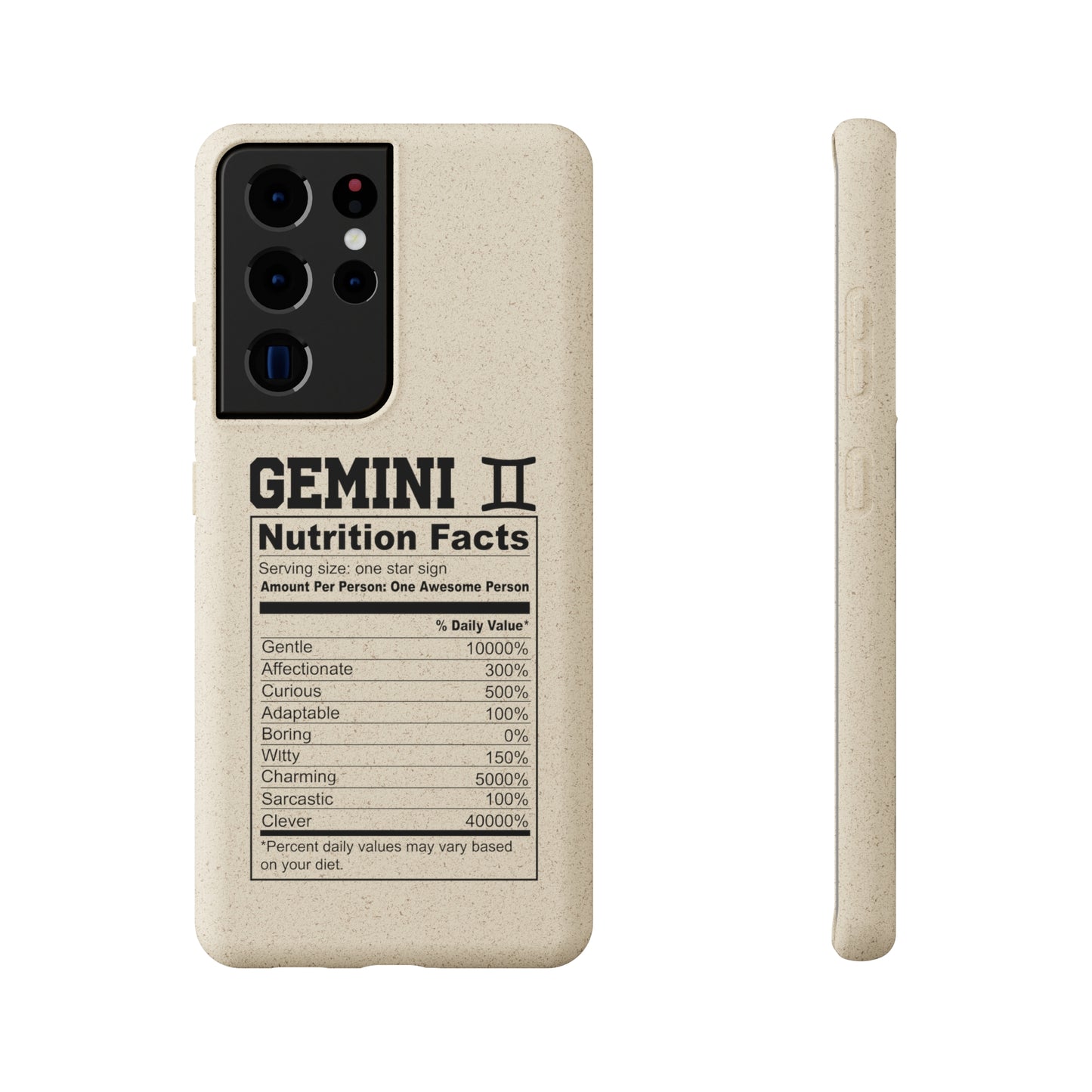 Gemini Ingredients Biodegradable Phone Case