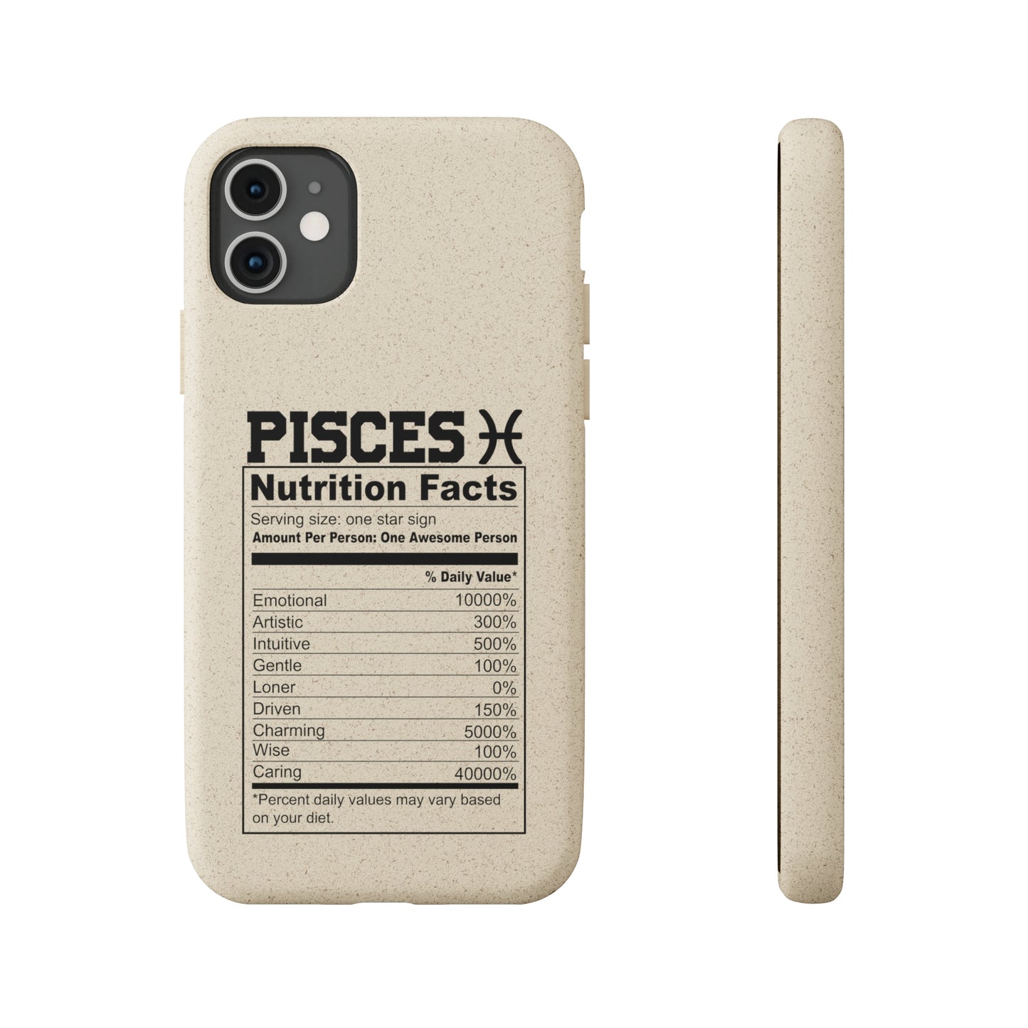 Pisces Ingredients Biodegradable Phone Case