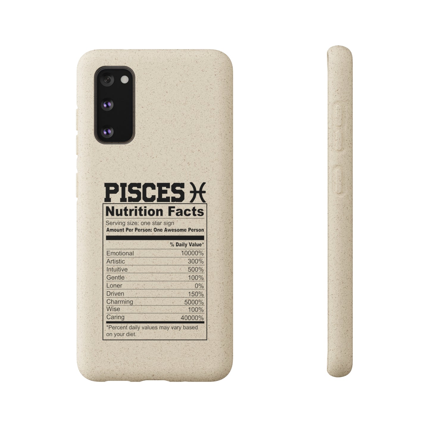 Pisces Ingredients Biodegradable Phone Case