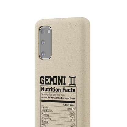 Gemini Ingredients Biodegradable Phone Case