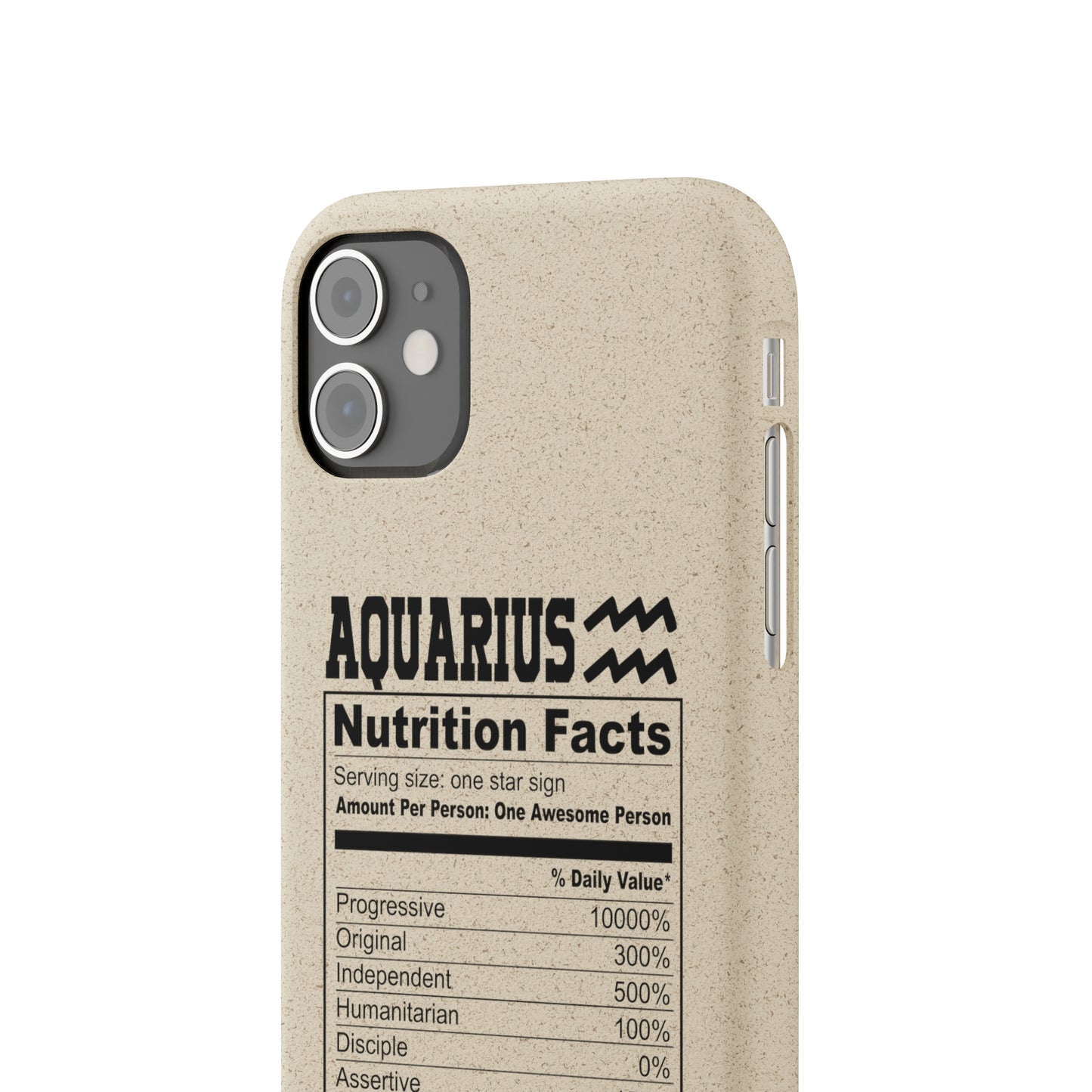 Aquarius Ingredients Biodegradable Phone Case