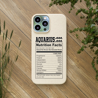 Aquarius Ingredients Biodegradable Phone Case