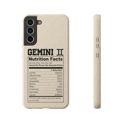 Gemini Ingredients Biodegradable Phone Case