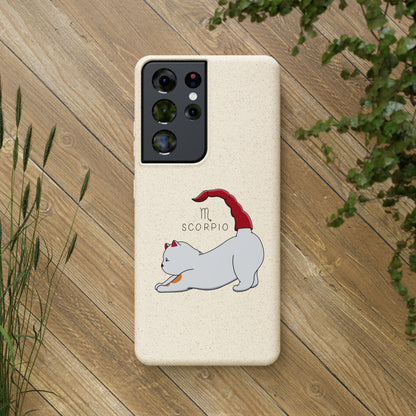 Scorpio Cat Zodiac Design - Biodegradable Phone Cases