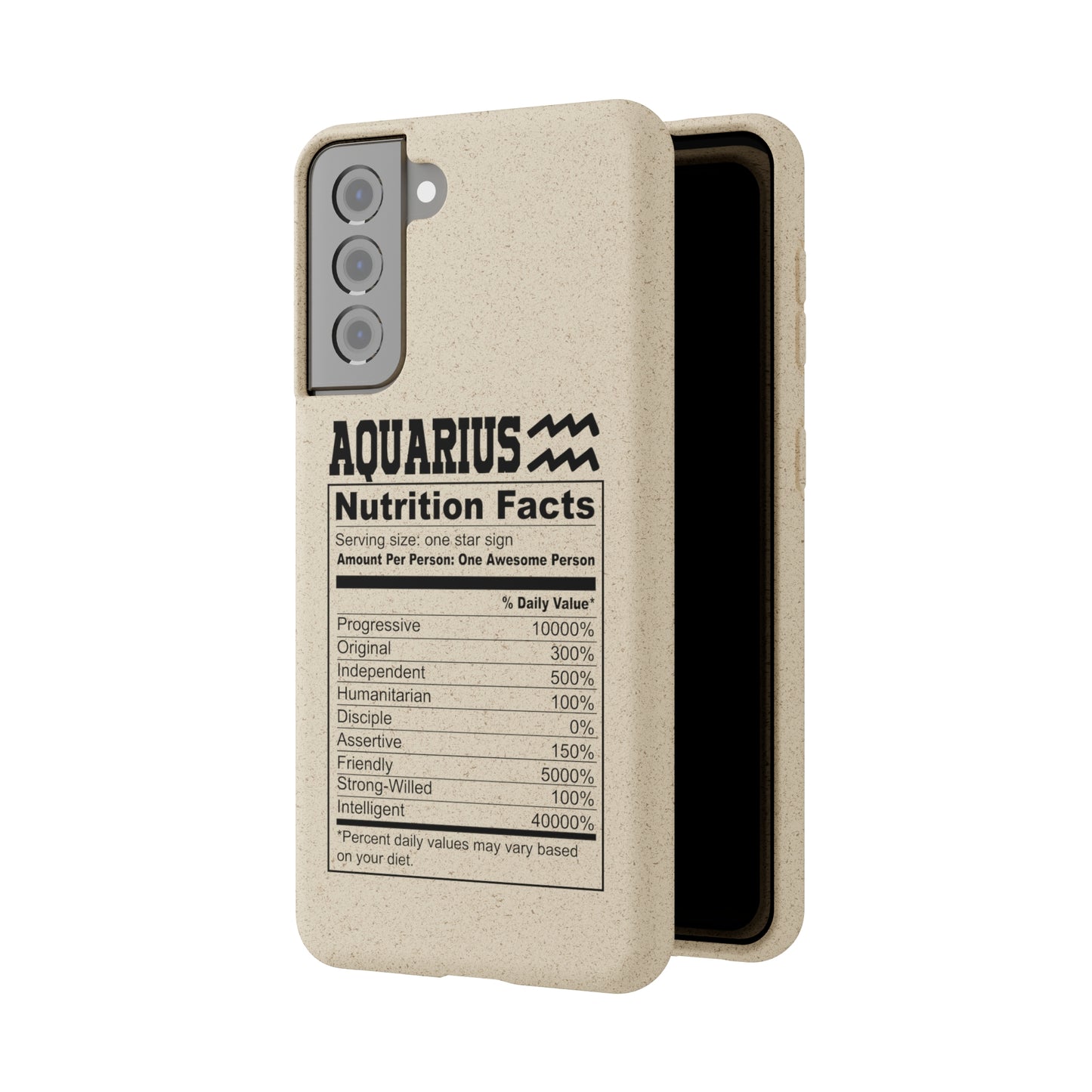 Aquarius Ingredients Biodegradable Phone Case