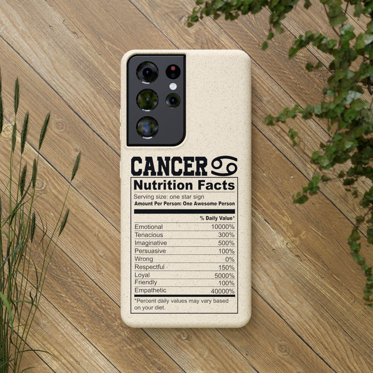 Zodiac Ingredients Biodegradable Phone Case