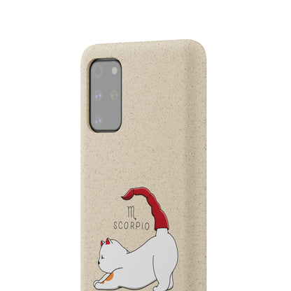 Scorpio Cat Zodiac Design - Biodegradable Phone Cases