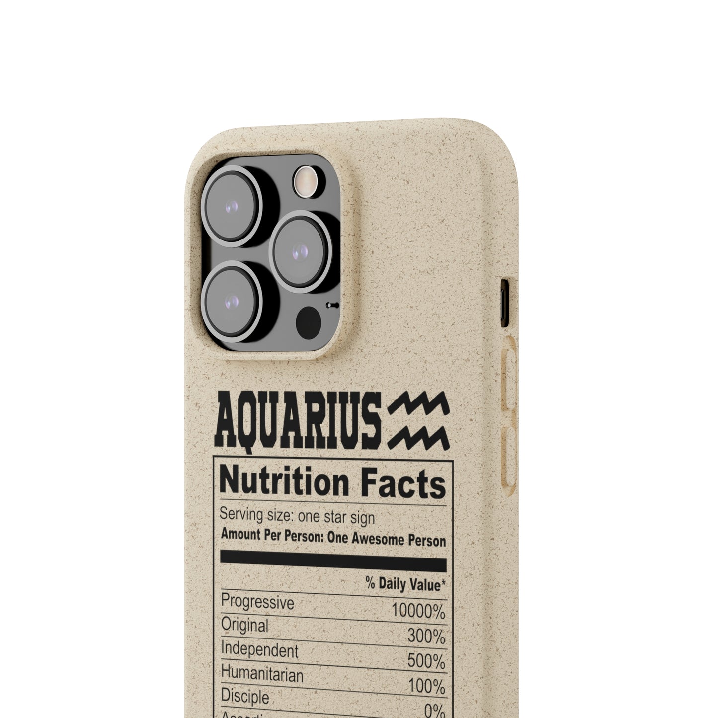 Aquarius Ingredients Biodegradable Phone Case