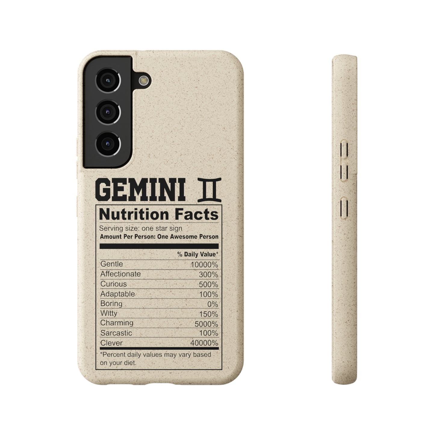 Gemini Ingredients Biodegradable Phone Case