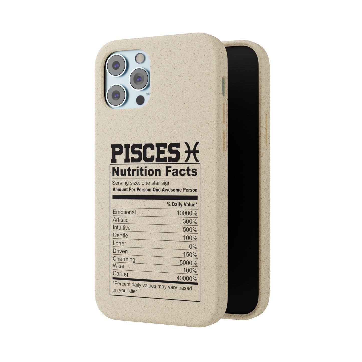 Pisces Ingredients Biodegradable Phone Case