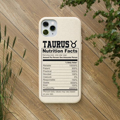 Taurus Ingredients Biodegradable Phone Case