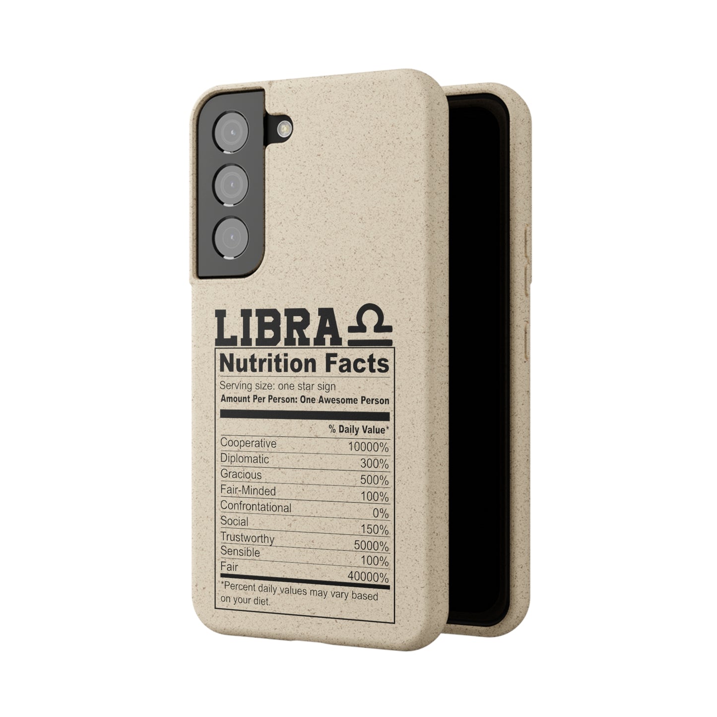 Libra Ingredients Biodegradable Phone Case