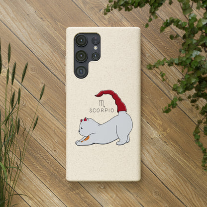 Scorpio Cat Zodiac Design - Biodegradable Phone Cases