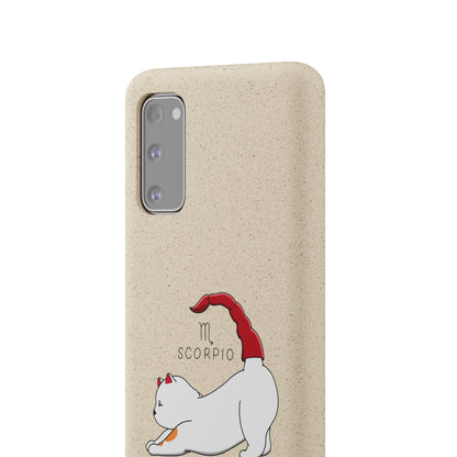 Scorpio Cat Zodiac Design - Biodegradable Phone Cases