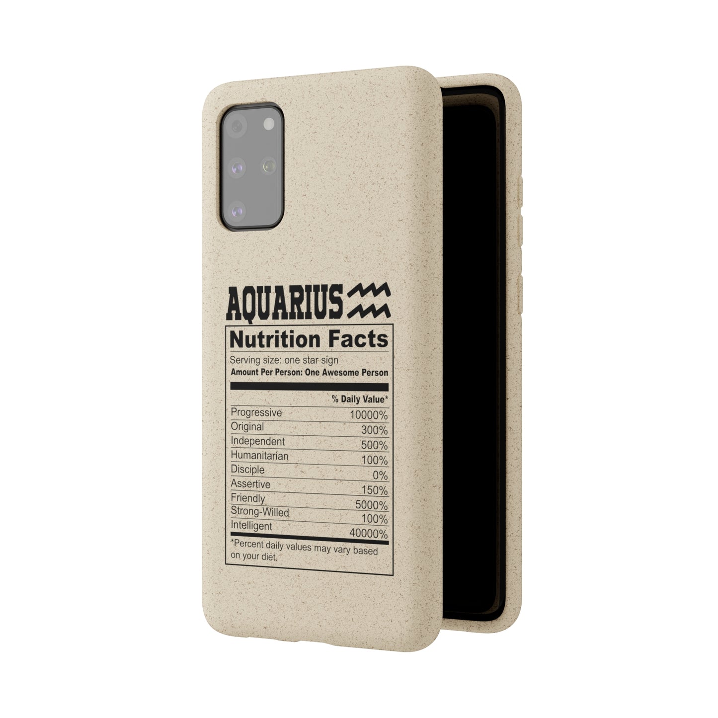 Aquarius Ingredients Biodegradable Phone Case