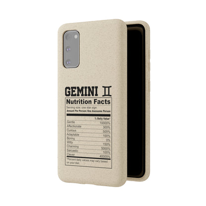 Gemini Ingredients Biodegradable Phone Case