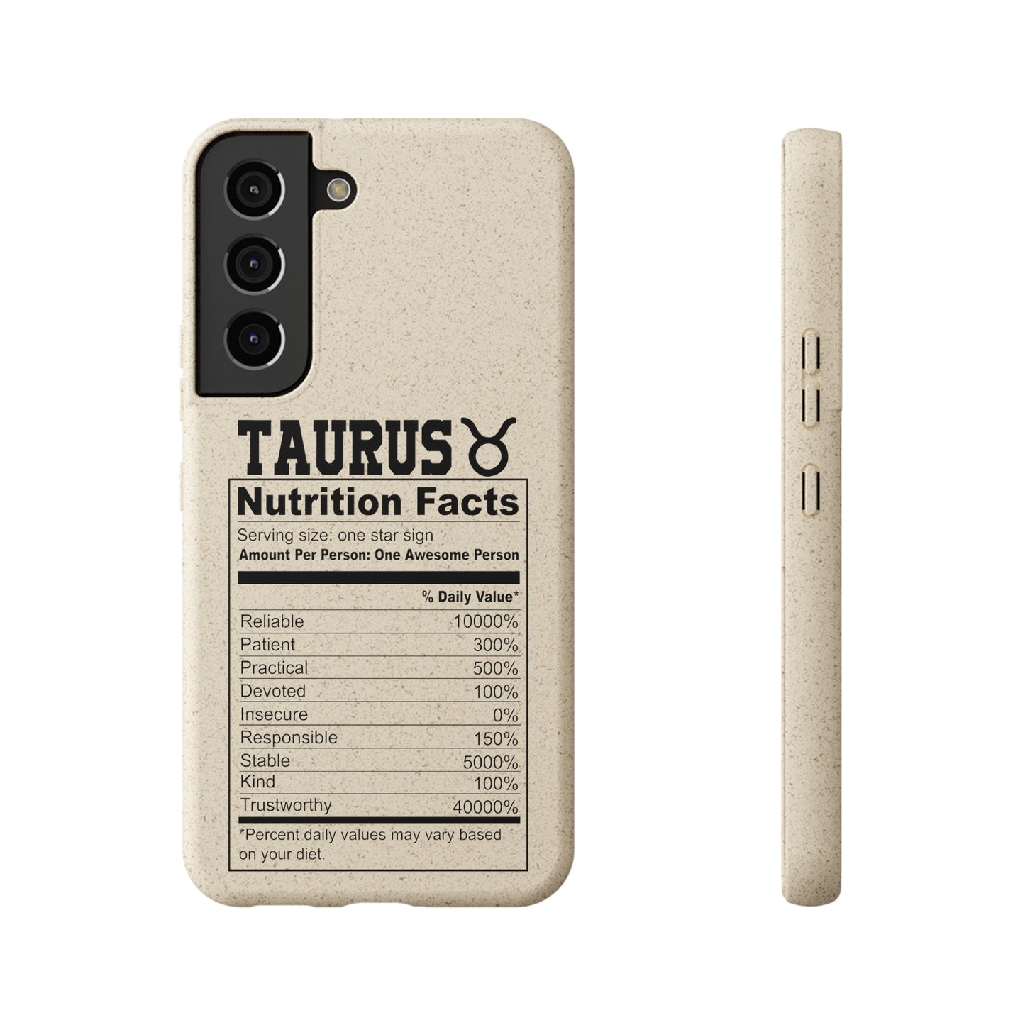 Taurus Ingredients Biodegradable Phone Case