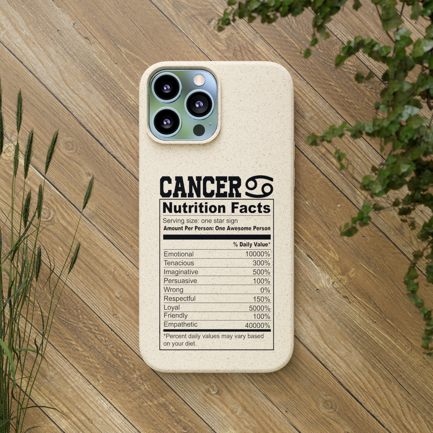 Zodiac Ingredients Biodegradable Phone Case