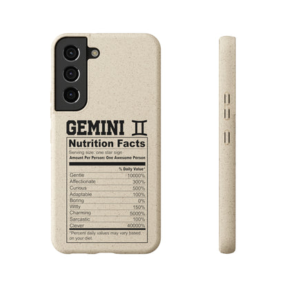 Gemini Ingredients Biodegradable Phone Case