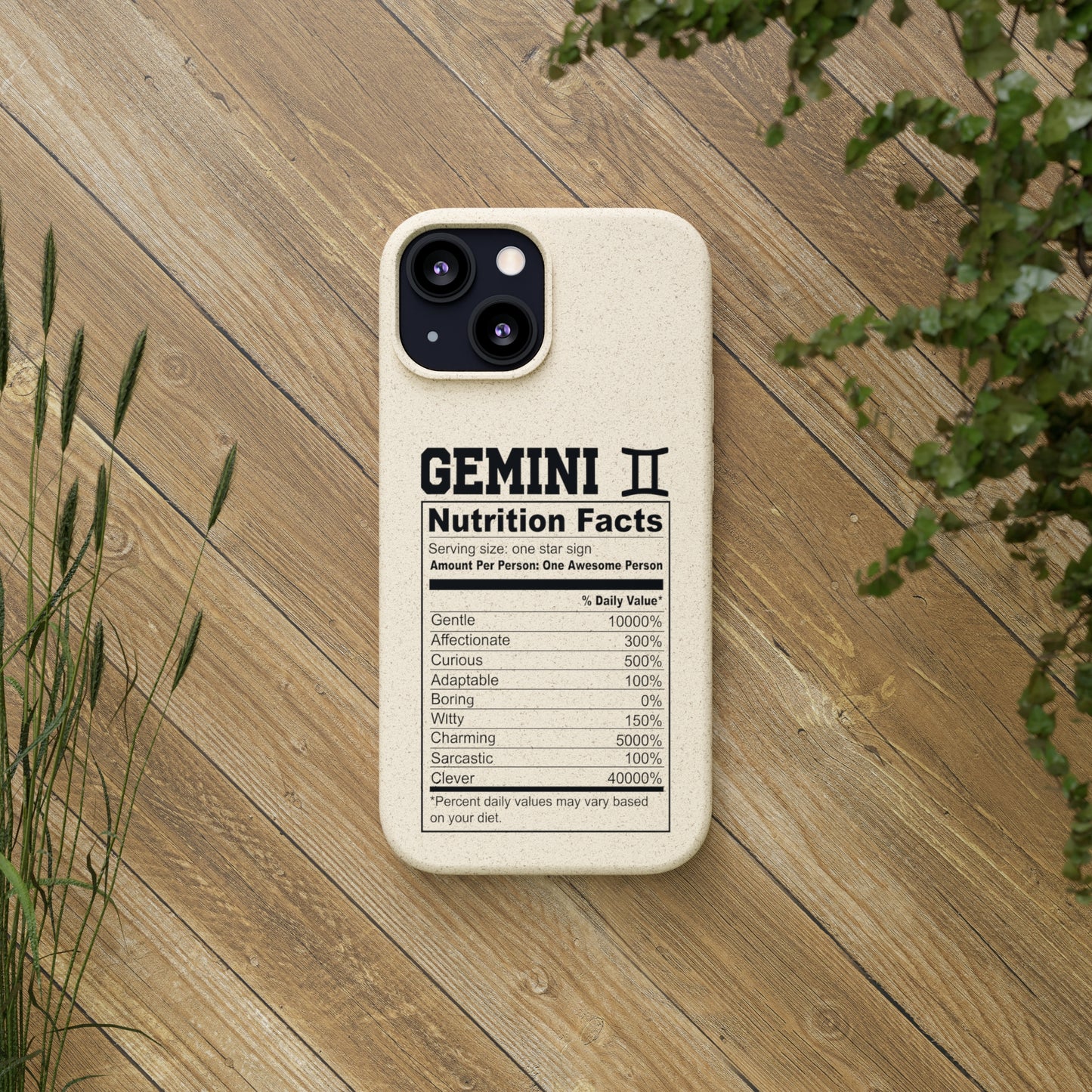 Gemini Ingredients Biodegradable Phone Case