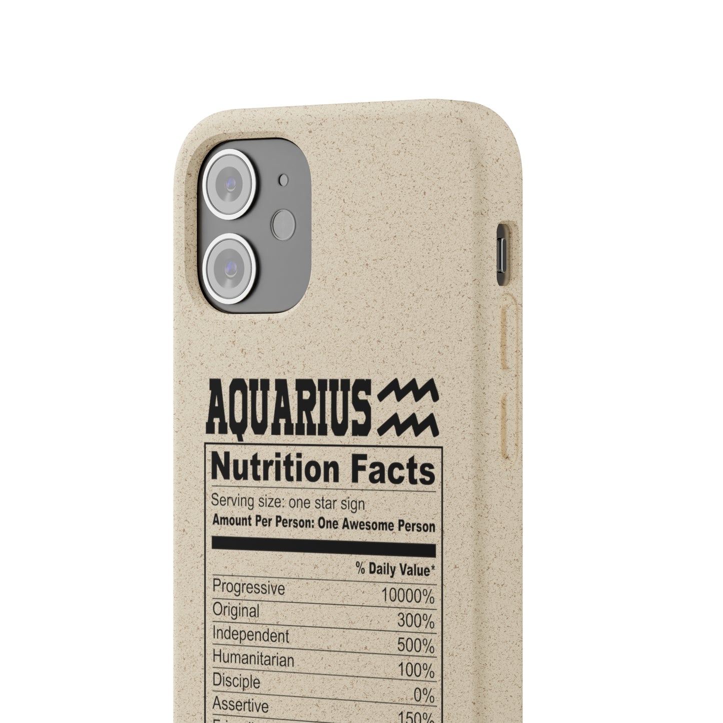 Aquarius Ingredients Biodegradable Phone Case