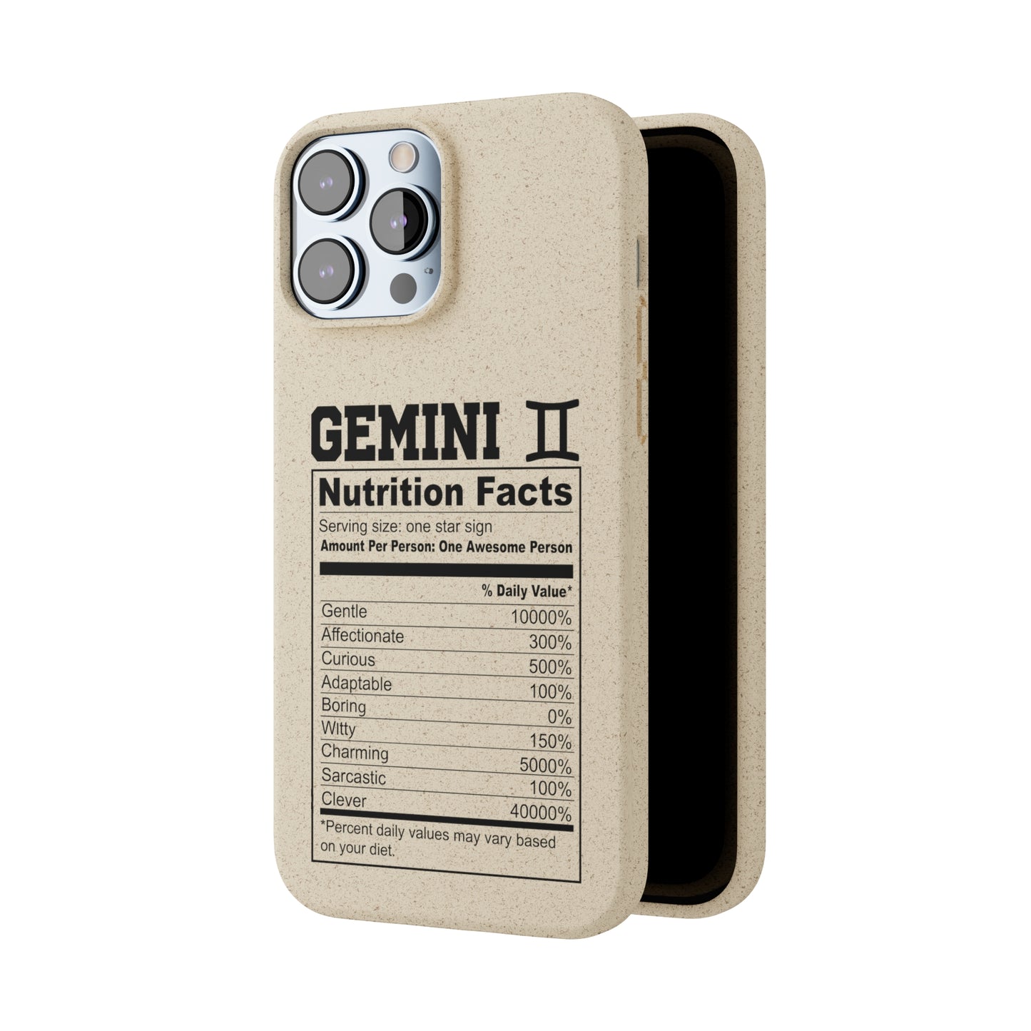 Gemini Ingredients Biodegradable Phone Case