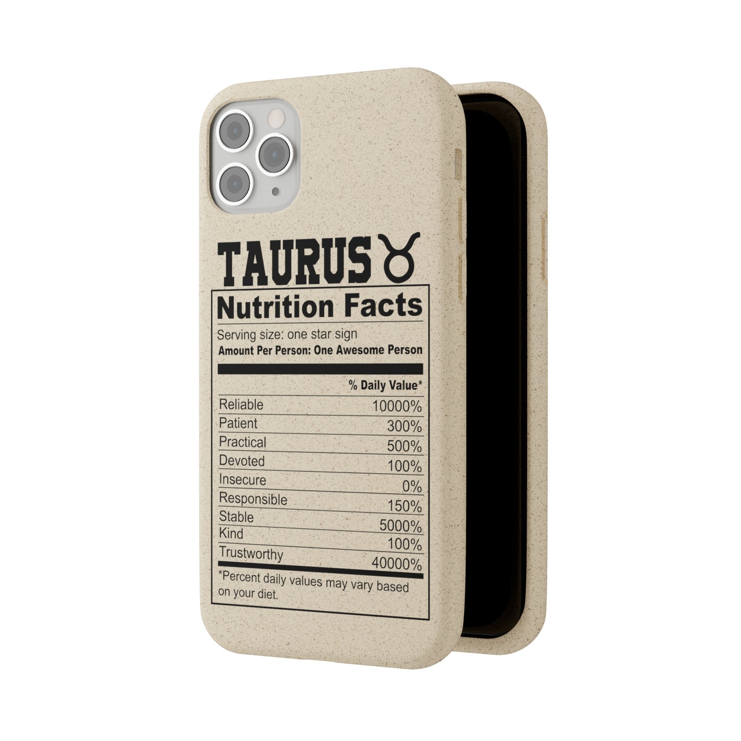 Taurus Ingredients Biodegradable Phone Case