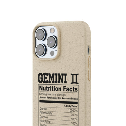 Gemini Ingredients Biodegradable Phone Case