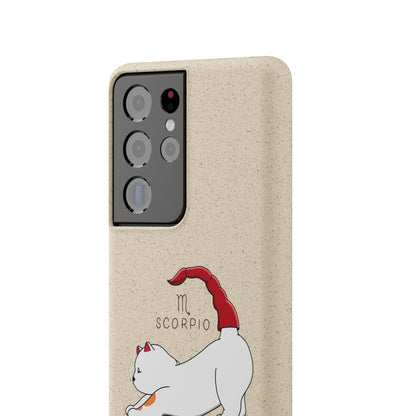 Scorpio Cat Zodiac Design - Biodegradable Phone Cases